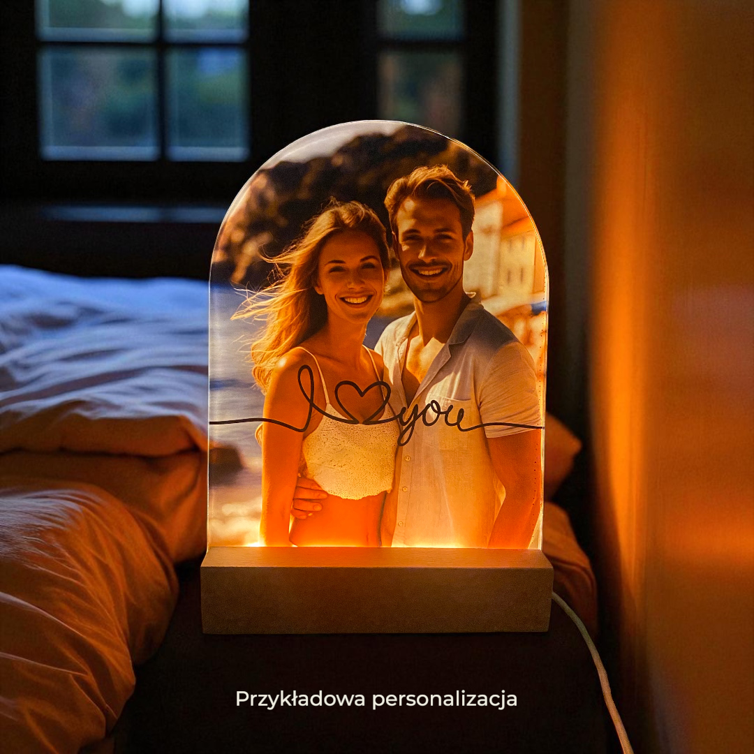 Personalizowana Lampka LED ze Zdjęciem – Wyjątkowy Prezent na Walentynki ❤️